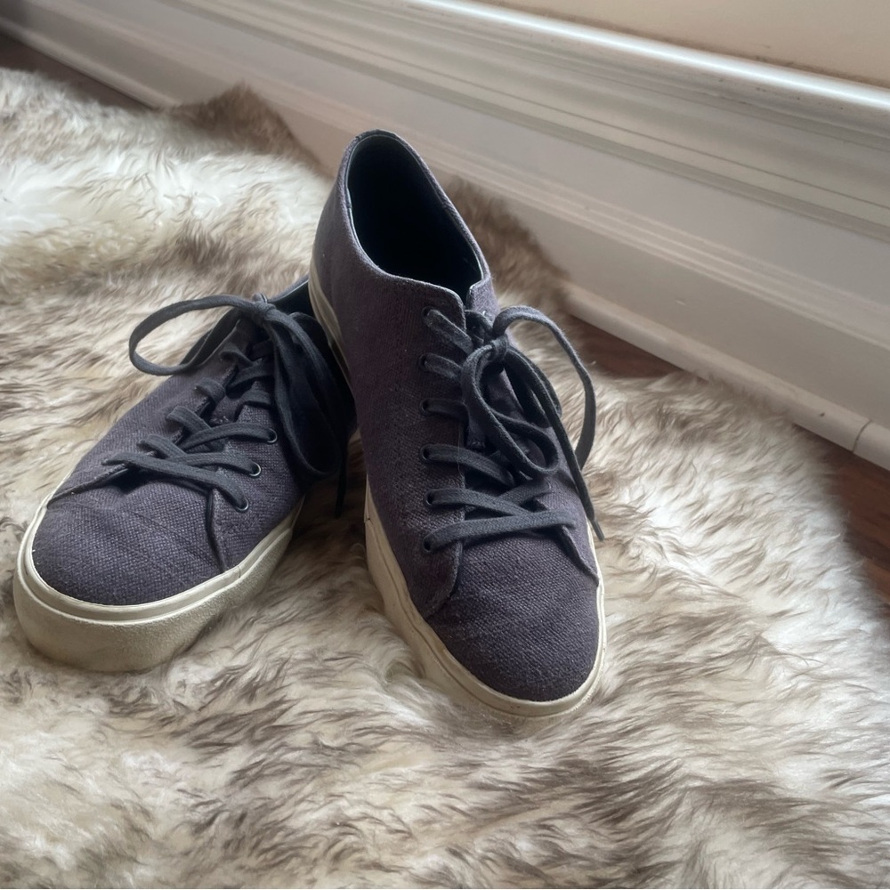 Vince Heaton Blue Coastal Canvas Sneakers